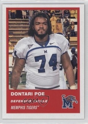 2012 Fleer Retro 1963 Fleer Design Dontari Poe #63-DP Rookie RC fm0