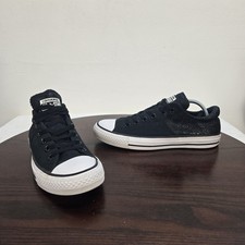 Converse Chuck Taylor All Star Madison Sneakers Women 8 Black Shimmer Laces Low