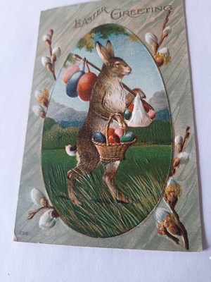 Easter Greetings. Bunny And Eggs