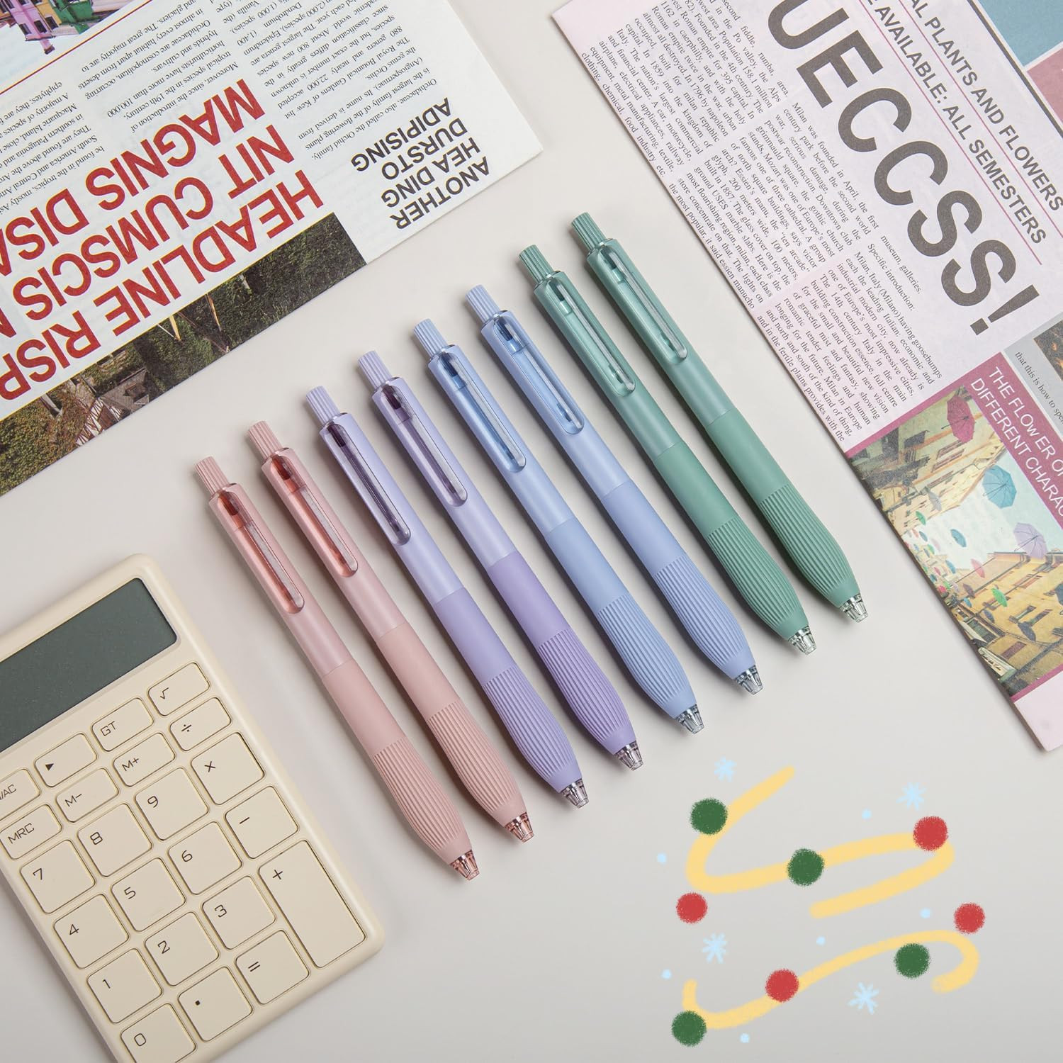 Gel Pens Black Ink Pens for Office 0.5Mm Fine Point Pens Smooth Writing Retracta