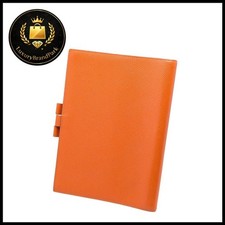 HERMES GLOBO TROTTER Agenda Planner Cover Epsom Orange Pre-owned AB Rank