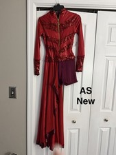 Red Outstanding On Piece Dance Costume Never Worn Size AS