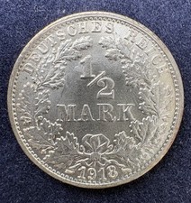 J 16  1/2 Mark Kaiserreich von 1918 F in BFR-