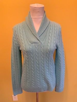 NWOT Lauren Ralph Lauren 100% cashmere bright blue sweater S