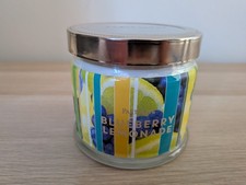 PartyLite Signature Blueberry Lemonade 3-Wick Jar Candle 375g Up to 45 burn hour
