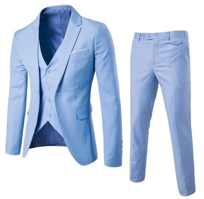 3-teiliger Herrenanzug Blazer Business Hochzeitsfeier Jacke Weste +Hose Cosplay*