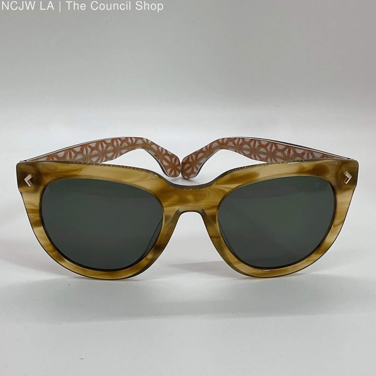 Stella & Dot Simmone Sunglasses Dark Green Cateye Green Polarized Cateye Sunglasses - Nolita main image 3