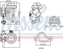 AGR-VENTIL FÜR MERCEDES-BENZ E-KLASSE (W211) - NISSENS 98344