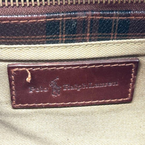 572 Polo Ralph Lauren Shoulder Bag Checked Brown Vintage Limited Edition VHTF Ra - Picture 14 of 14