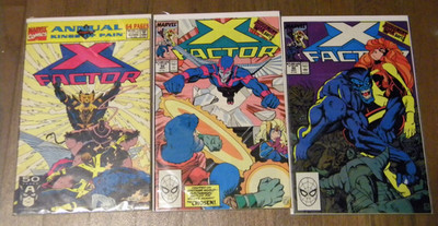 3 X FACTOR LOT 44, 46 - 1986 X MEN SERIES - MARVEL COMICS # 6-1991