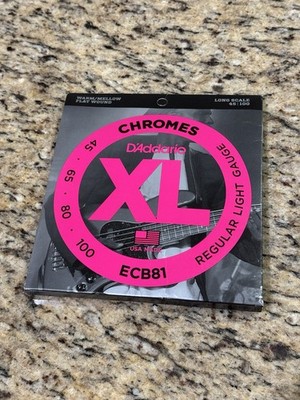 D'Addario ECB81 Chromes Bass Strings Light 45-100 Long Scale