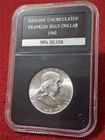 1960 GENUINE UNCIRCULATED FRANKLIN 90% SILVER HALF DOLLAR             #MF-2731