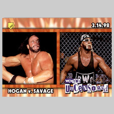 Hogan vs Savage S3 1999 Topps WCW/nWo Nitro Stickers Wrestling Card