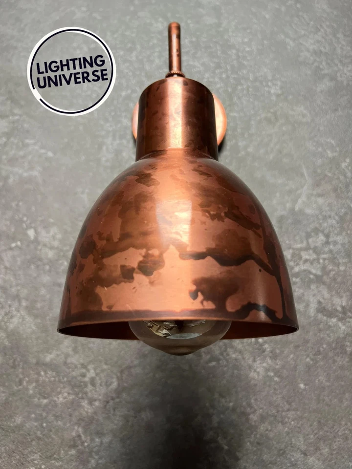 Arandela de parede de cobre antiga: luz de cabeceira industrial meados do século presente de Halloween - Imagem 4 de 4