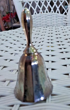De colección. Pequeño plato de plata maciza de 4" campana de llamada de boda para cena de mano