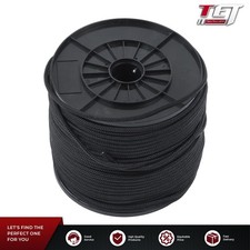 1/4" 500' Black Solid Braid Nylon Rope on a Sturdy Spool Braid Rope Industrial