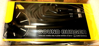 Audio-Technica Sound Burger BT Portable Turntable, Yellow, NEW, Unopened in Box!