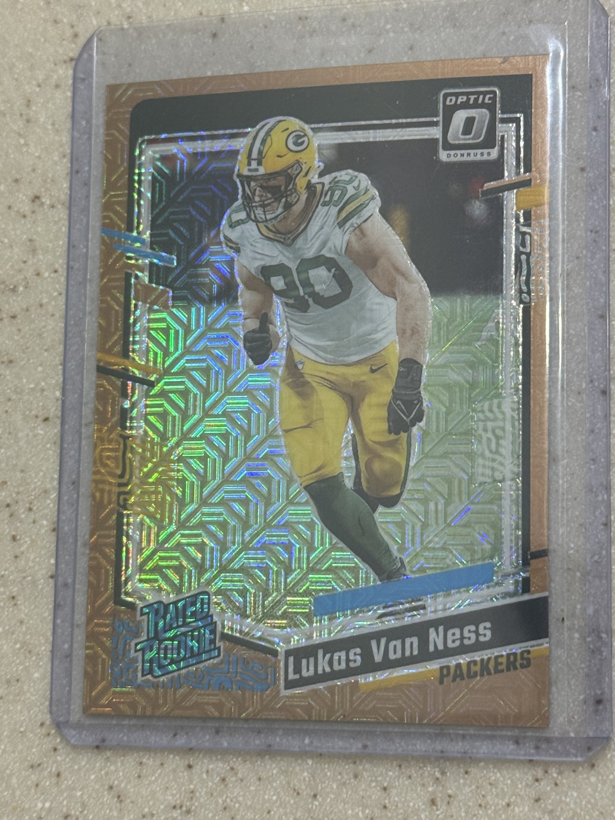 2023 Optic - Rated Rookie Lukas Van Ness #240 Bronze Mojo Prizm /35 (RC)
