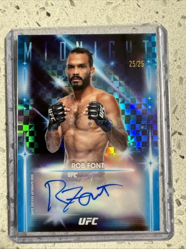 2025 Topps Midnight UFC Rob Font Glimmer Graphs Auto Moonrise 25/25