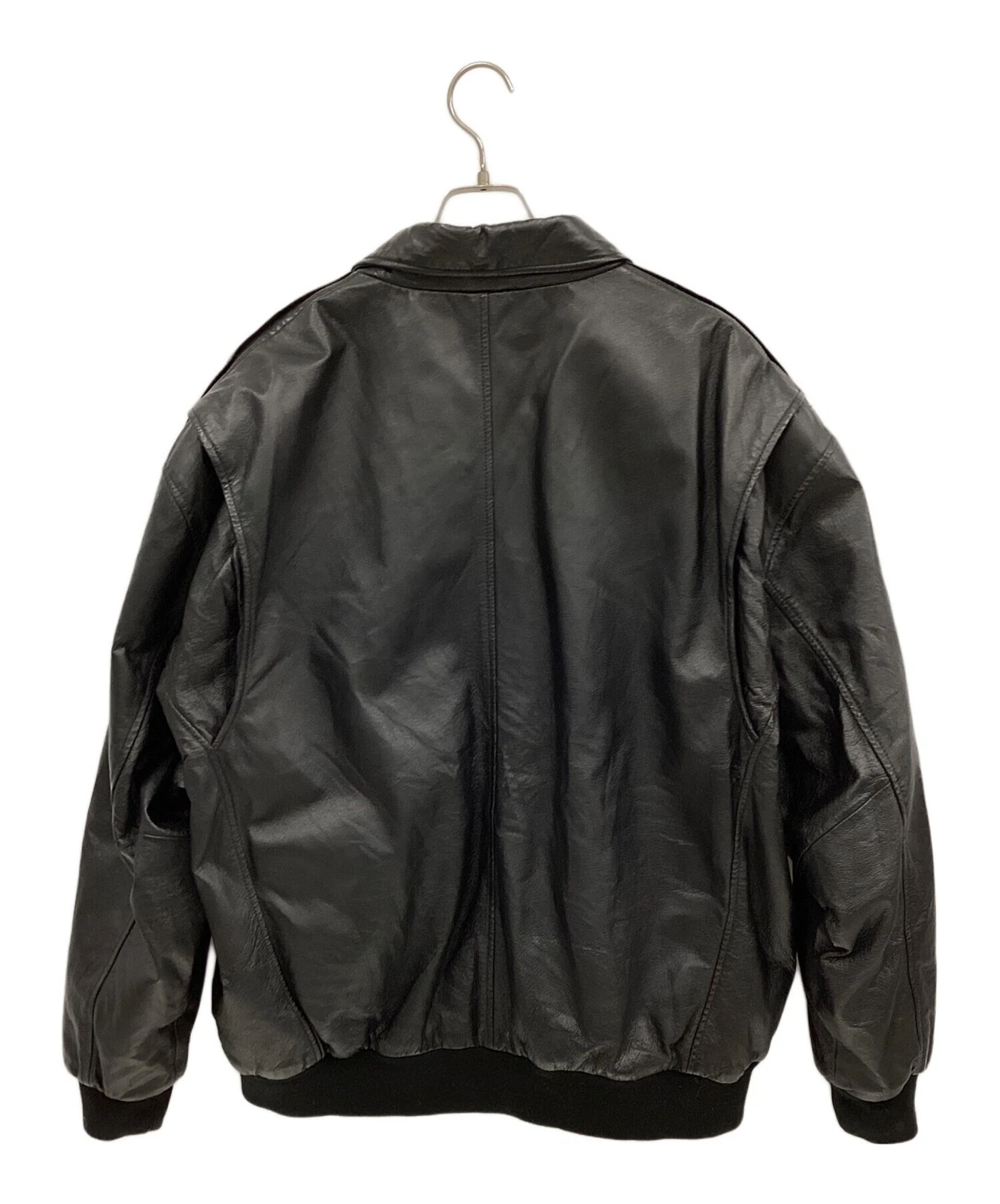 Boeing Leather Jacket Men's Size 2XL Black image 2