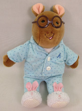 ARTHUR READ 12" Plush EDEN Vintage 1995 Pajamas Bunny Slippers Marc Brown PBS