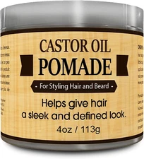 (Free Duty Tax) OKAY-MEN Castor Oil Beard and Hair Pomade for Men - Men's Ca