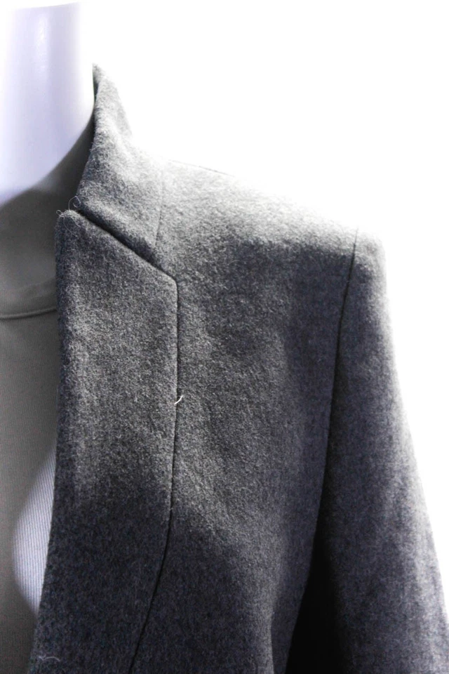 Stella McCartney Womens Single Button Notched Lapel Blazer Jacket Gray IT 40 - Image 2 of 4