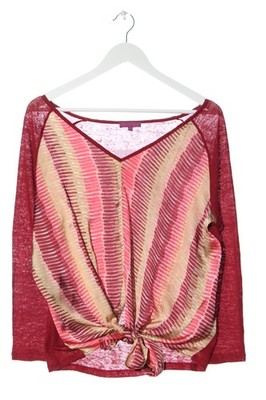 ADOLFO DOMINGUEZ Longsleeve Damen Shirt Gr. DE 34 rot-creme-pink Casual-Look