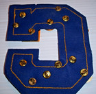 Vintage Chenille Letter C Blue Orange w/ 13 Soccer Pins — photo 6