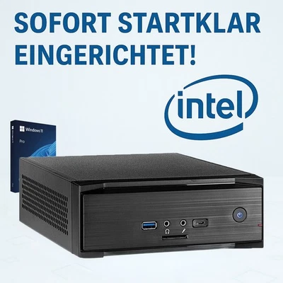 INTEL, INTER-TECH, BIOSTAR Intel MINI Windows 11 PC Office-Business-Multimedia, 16GB DDR4 RAM - 1000GB SSD