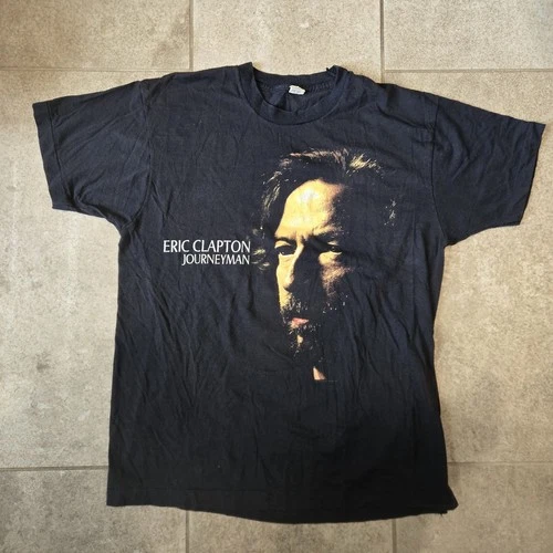Eric Clapton Concert Tour T Shirt Journeyman Screen 1990s vintage concert t-shirt, vintage, size XL, single stitch, B+ condition