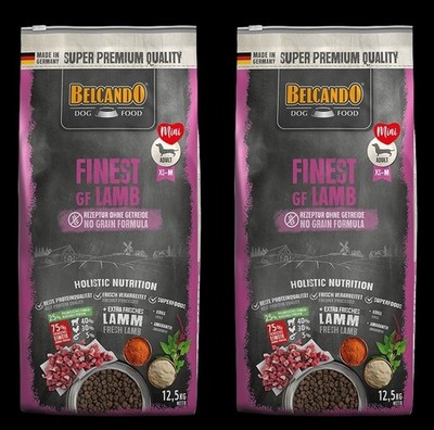 2 x Belcando Finest GF LAMB 12,5 kg Trockenfutter Hunde XS-M Lamm getreidefrei