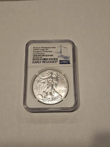 2020-P Silver Eagle Emergency Production Early Releases NGC GEM UNCIRCULATED