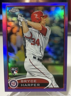 BRYCE HARPER 2012 Topps Chrome PURPLE REFRACTOR Rookie Card SP Phillies