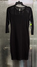 Black Mesh Layered Dress 25” P2P 39” Length 32-29-32 Ladies Small Orig $59