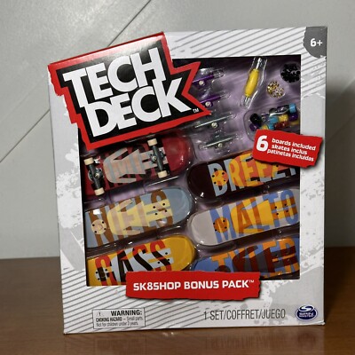 New Tech Deck Sk8Shop Bonus Pack Revive Set Finger Skateboard 6 Pack Girl