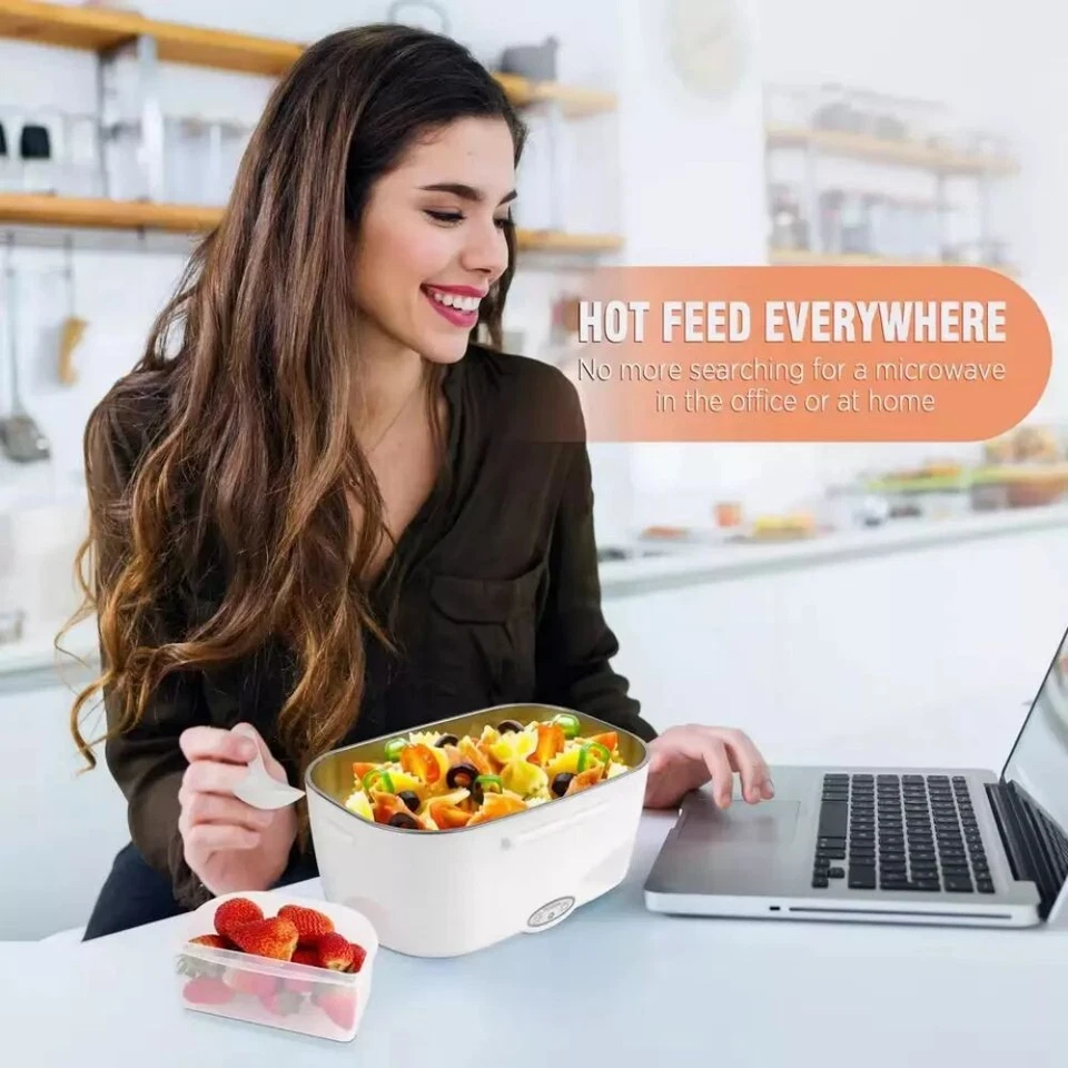 1.5L Electric Heating Lunch Box Portable for Car Office Food Warmer Container US - Image 4 of 4