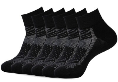 6 PAIRS COTTON ANKLE QUARTER CREW SOCKS SOFT CUSHION CASUAL LOW CUT