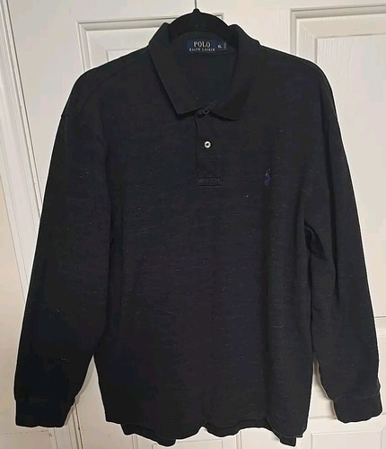 Polo Ralph Lauren Shirt Herren XL dunkelgrau Pullover Langarm Baumwolle  - Bild 1 von 6