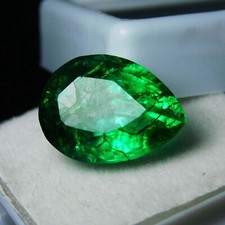 Green COLOMBIAN Emerald Pear Cut CERTIFIED Loose Gemstone 8.50 Ct Natural