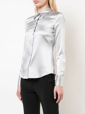 theory stretch silk blouse
