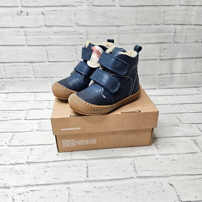 Naturino Unisex Kid's Leather Bubble Vl Boots UK Child Navy