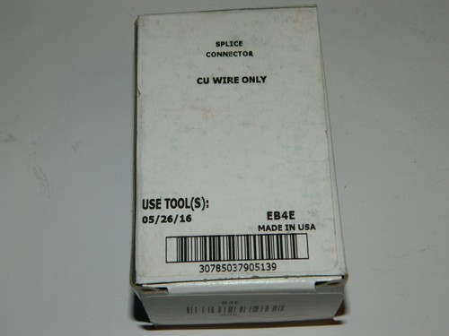 NEW BOX of 25 PENN-UNION B4E 8 AWG CRIMP BUTT CONNECTOR TERMINALS USA MADE - Picture 4 of 4