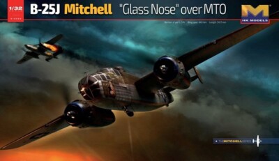HK Models 01E024 - 1/32 B-25J Mitchell Glass Nose over MTO - Neu