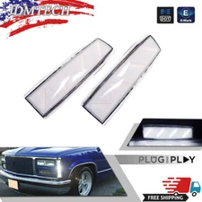 Clear Lens White Front Side Marker Corner Lights For 88-93 GMC K1500 K2500 K3500