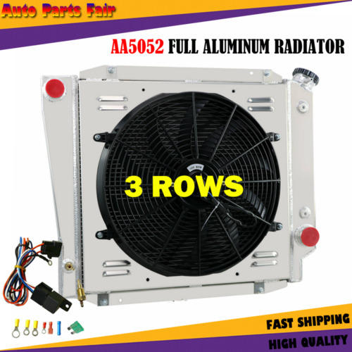 3Row Radiator Shroud Fan Kit Fit 1966-77 Ford Bronco Wagon Roadster 289 302 5.0L - Picture 2 of 10