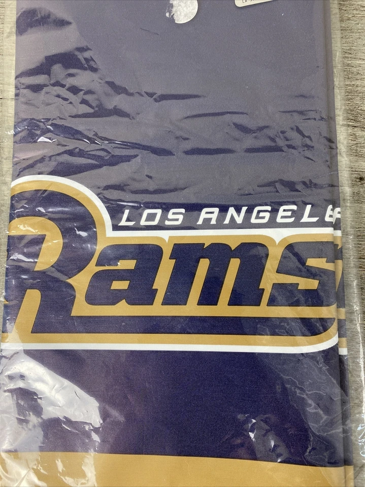 Los Angeles Rams Football Rectangle Plastic Party Tablecover Size 54" x 102” - Image 3 of 4