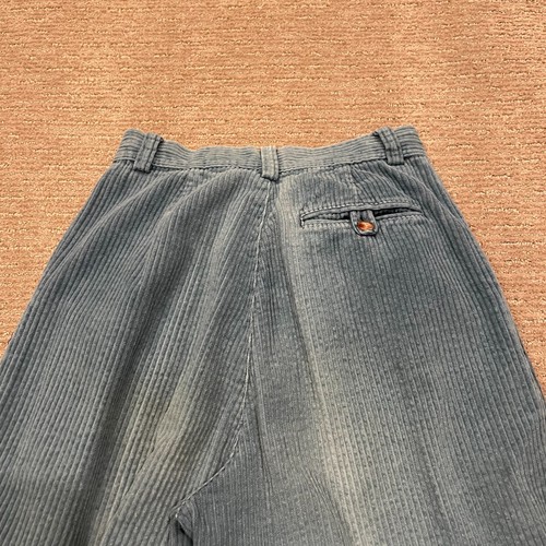 Pantalones vintage Eddie Bauer para mujer 6 azul pana cintura alta años 90 plisados Gorpcore - Imagen 12 de 20
