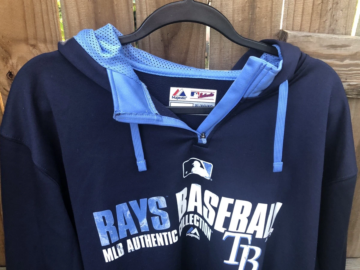 Majestic Authentic Tampa Bay Rays Baseball Pullover Hoodie