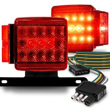 Dot Submersible Led Tail Brake Trailer Light Kit Harness For All Size Trailers
